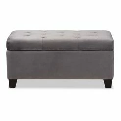 Baxton Studio Michaela Storage Ottoman Navy Blue Black -Baxton Studio Sales unnamed file 7651
