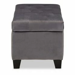 Baxton Studio Michaela Storage Ottoman Navy Blue Black -Baxton Studio Sales unnamed file 7652