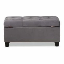 Baxton Studio Michaela Storage Ottoman Navy Blue Black -Baxton Studio Sales unnamed file 7653
