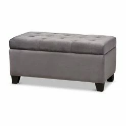 Baxton Studio Michaela Storage Ottoman Navy Blue Black -Baxton Studio Sales unnamed file 7658
