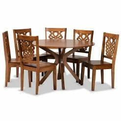 Baxton Studio Liese Dining 7-piece Set Dark Brown -Baxton Studio Sales unnamed file 7689