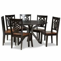 Baxton Studio Liese Dining 7-piece Set Dark Brown -Baxton Studio Sales unnamed file 7690