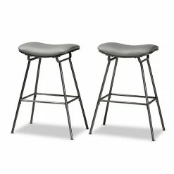 Baxton Studio Jette Bar Stool 2-piece Set