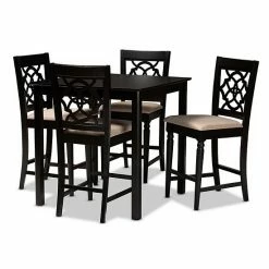 Baxton Studio Arden Pub Table & Stool 5-piece Set Beige -Baxton Studio Sales unnamed file 7721