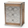 Baxton Studio Audric Silver Storage Cabinet