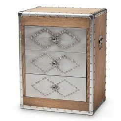 Baxton Studio Audric Silver Storage Cabinet