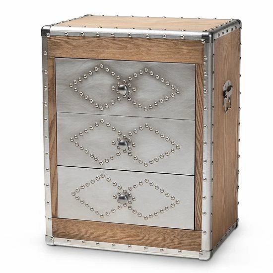 Baxton Studio Audric Silver Storage Cabinet 1 Baxton Studio Audric Silver Storage Cabinet