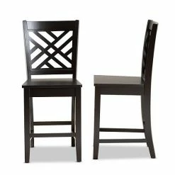 Baxton Studio Caron Counter Stool 2-piece Set Walnut Brown -Baxton Studio Sales unnamed file 775