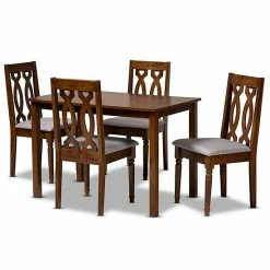 Baxton Studio Kasia Dining Table & Chair 5-piece Set