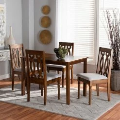 Baxton Studio Kasia Dining Table & Chair 5-piece Set -Baxton Studio Sales unnamed file 7760