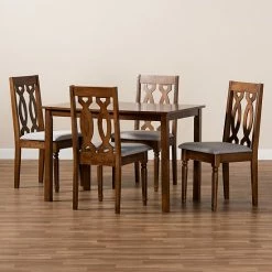 Baxton Studio Kasia Dining Table & Chair 5-piece Set -Baxton Studio Sales unnamed file 7761