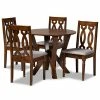 Baxton Studio Elaine Dining Table & Chair 5-piece Set