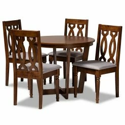 Baxton Studio Julie Dining Table & Chair 5-piece Set