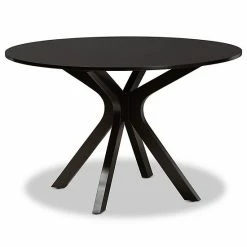 Baxton Studio Norah Dining Table & Chair 7-piece Set Sand Dark Brown -Baxton Studio Sales unnamed file 7783