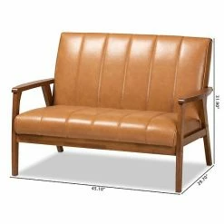 Baxton Studio Nikko Brown Loveseat 15 Baxton Studio Nikko Brown Loveseat -Baxton Studio Sales unnamed file 7796