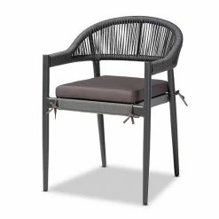Baxton Studio Wendell Outdoor Dining Chair