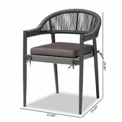 Baxton Studio Wendell Outdoor Dining Chair -Baxton Studio Sales unnamed file 7805