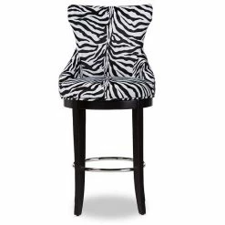 Baxton Studio Peace Zebra Print Bar Stool -Baxton Studio Sales unnamed file 7811