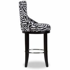 Baxton Studio Peace Zebra Print Bar Stool -Baxton Studio Sales unnamed file 7812