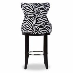 Baxton Studio Peace Zebra Print Bar Stool -Baxton Studio Sales unnamed file 7813