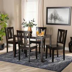 Baxton Studio Zamira Dining 5-piece Set Walnut Brown 15 Baxton Studio Zamira Dining 5-piece Set Walnut Brown -Baxton Studio Sales unnamed file 7851