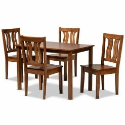 Baxton Studio Zamira Dining 5-piece Set Walnut Brown 17 Baxton Studio Zamira Dining 5-piece Set Walnut Brown -Baxton Studio Sales unnamed file 7853