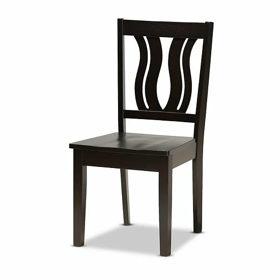 Baxton Studio Noelia Dining 5-piece Set Walnut Brown 2 Baxton Studio Noelia Dining 5-piece Set Walnut Brown - Image 2