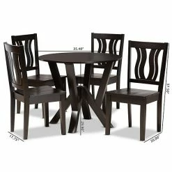 Baxton Studio Noelia Dining 5-piece Set Walnut Brown 16 Baxton Studio Noelia Dining 5-piece Set Walnut Brown -Baxton Studio Sales unnamed file 7861