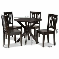 Baxton Studio Mare Dining 5-Piece Set Walnut Brown 16 Baxton Studio Mare Dining 5-Piece Set Walnut Brown -Baxton Studio Sales unnamed file 7870