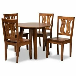 Baxton Studio Anesa Dining Table & Chair 5-piece Set Walnut Brown 17 Baxton Studio Anesa Dining Table & Chair 5-piece Set Walnut Brown -Baxton Studio Sales unnamed file 7880