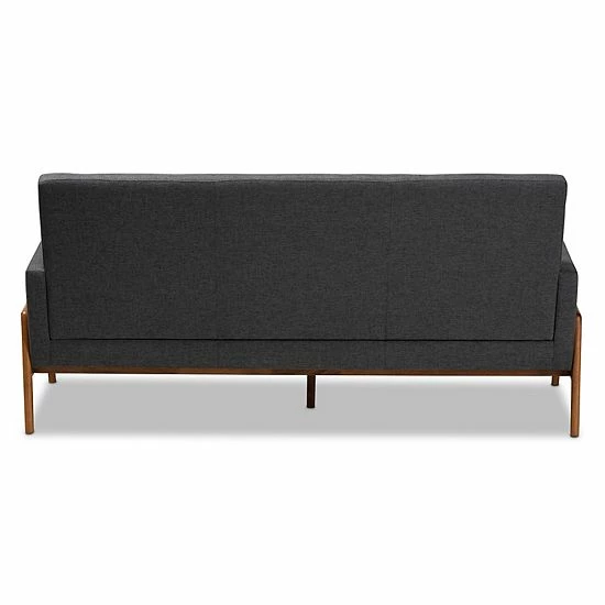 Baxton Studio Perris Sofa Pastel Gray 5 Baxton Studio Perris Sofa Pastel Gray - Image 5