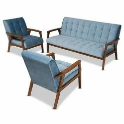 Baxton Studio Asta Sofa & Chair 3-Piece Set Pastel Blue 13 Baxton Studio Asta Sofa & Chair 3-Piece Set Pastel Blue -Baxton Studio Sales unnamed file 7901