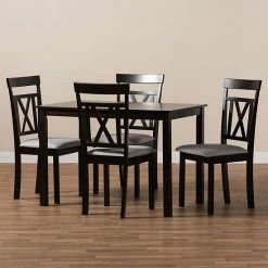 Baxton Studio Rosie Dining Table & Chair 5-piece Set 5 Baxton Studio Rosie Dining Table & Chair 5-piece Set -Baxton Studio Sales unnamed file 793