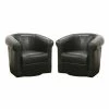 Baxton Studio 2-Piece Julian Faux-Leather Club Chair Set