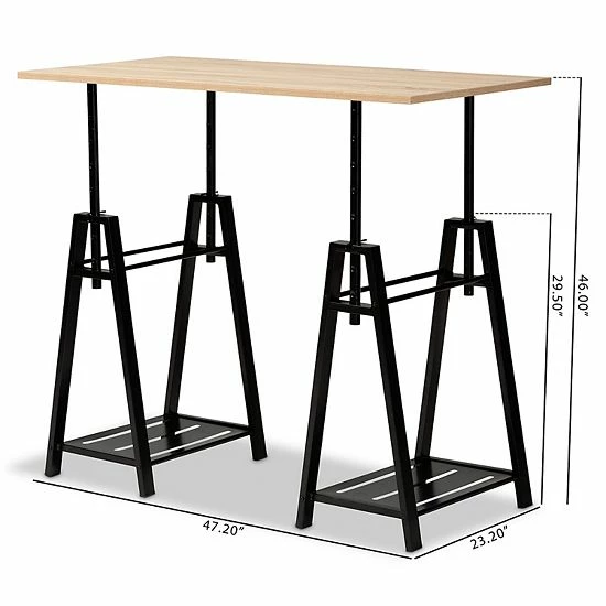Baxton Studio Mary Adjustable Desk 9 Baxton Studio Mary Adjustable Desk - Image 9