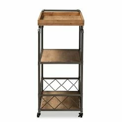 Baxton Studio Amado Trolley Bar Cart 10 Baxton Studio Amado Trolley Bar Cart -Baxton Studio Sales unnamed file 7964