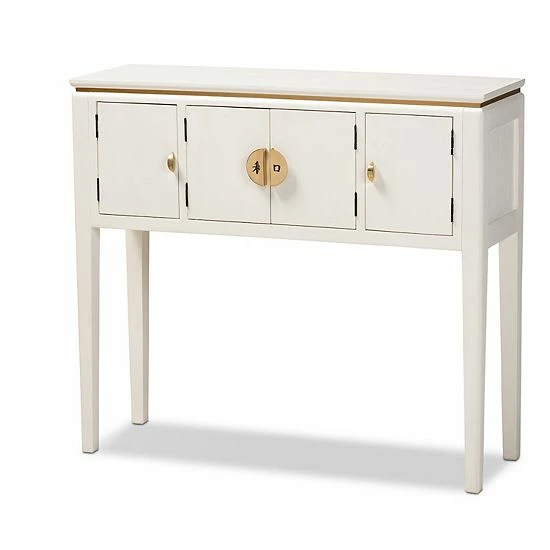 Baxton Studio Aiko White Console Table 1 Baxton Studio Aiko White Console Table