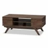 Baxton Studio Mid-Century Coffee Table Medium Brown