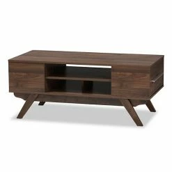 Baxton Studio Mid-Century Coffee Table Medium Brown
