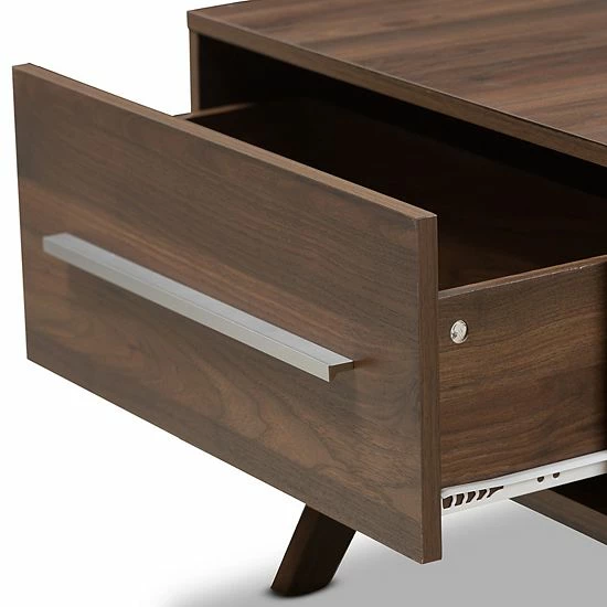 Baxton Studio Mid-Century Coffee Table Medium Brown 6 Baxton Studio Mid-Century Coffee Table Medium Brown - Image 6