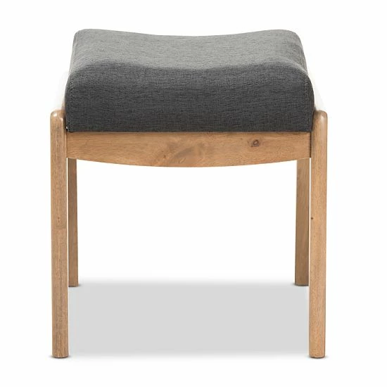 Baxton Studio Mid-Century Dark Gray Ottoman 1 Baxton Studio Mid-Century Dark Gray Ottoman