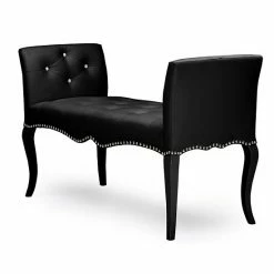 Baxton Studio Kristy Classic Bench Black -Baxton Studio Sales unnamed file 8039