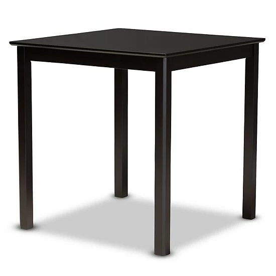 Baxton Studio Chandler Pub Dining Table 5-piece Set Sand Espresso 4 Baxton Studio Chandler Pub Dining Table 5-piece Set Sand Espresso - Image 4