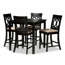Baxton Studio Verina Pub Table & Stool 5-piece Set Beige 14 Baxton Studio Verina Pub Table & Stool 5-piece Set Beige -Baxton Studio Sales unnamed file 8111
