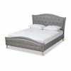 Baxton Studio Felisa Queen Bed Light Gray