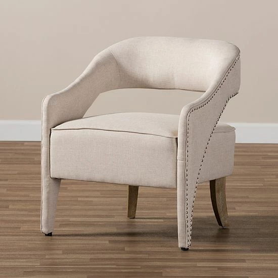 Baxton Studio Floriane Beige Chair 2 Baxton Studio Floriane Beige Chair - Image 2