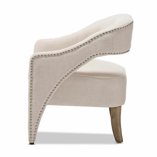 Baxton Studio Floriane Beige Chair 5 Baxton Studio Floriane Beige Chair - Image 5