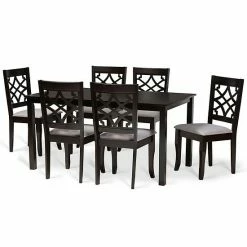 Baxton Studio Mael Dining Table & Chair 7-piece Set