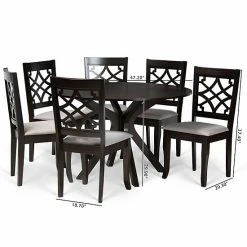 Baxton Studio Elena Dining Table & Chair 7-piece Set 15 Baxton Studio Elena Dining Table & Chair 7-piece Set -Baxton Studio Sales unnamed file 8178
