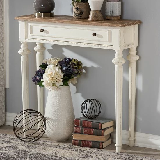 Baxton Studio Marquetterie French Provincial Console Table 1 Baxton Studio Marquetterie French Provincial Console Table